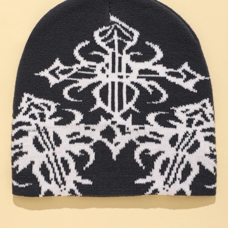 Unisex Cobweb Pattern Beanie