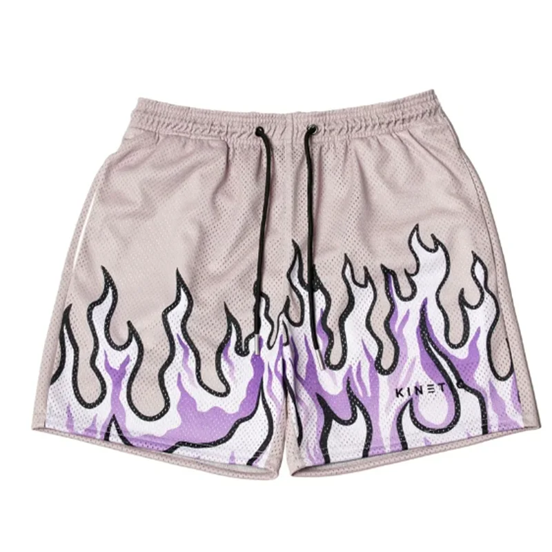 Mesh Flame Men Shorts