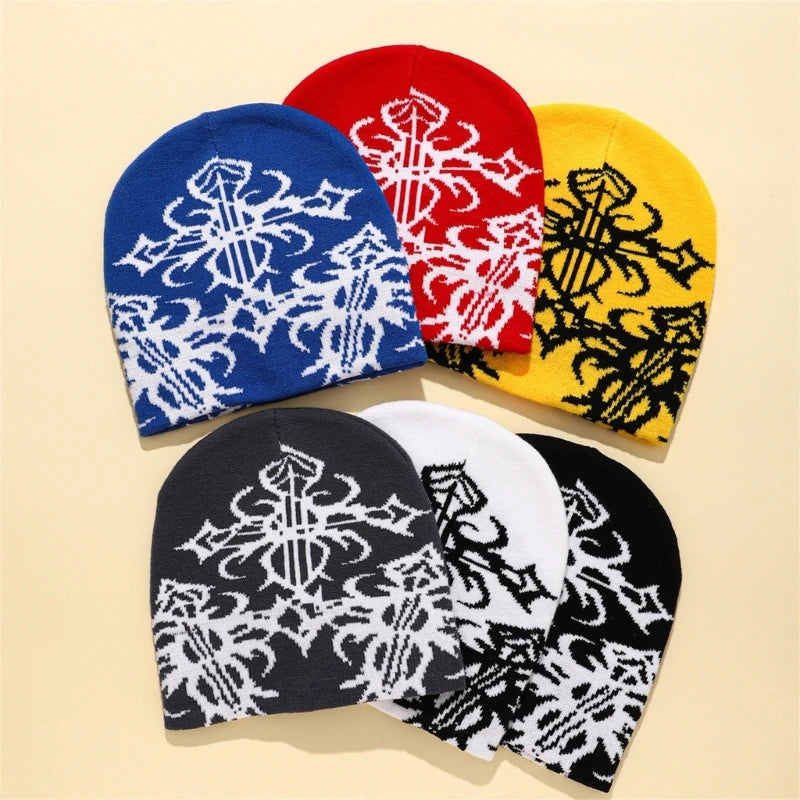 Unisex Cobweb Pattern Beanie