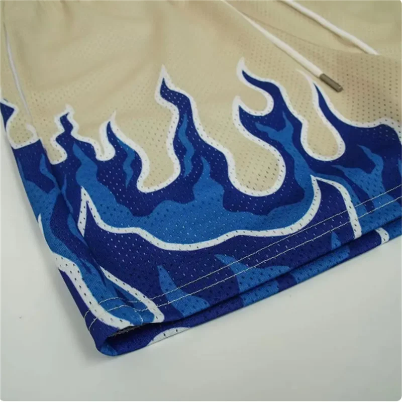 Mesh Flame Men Shorts