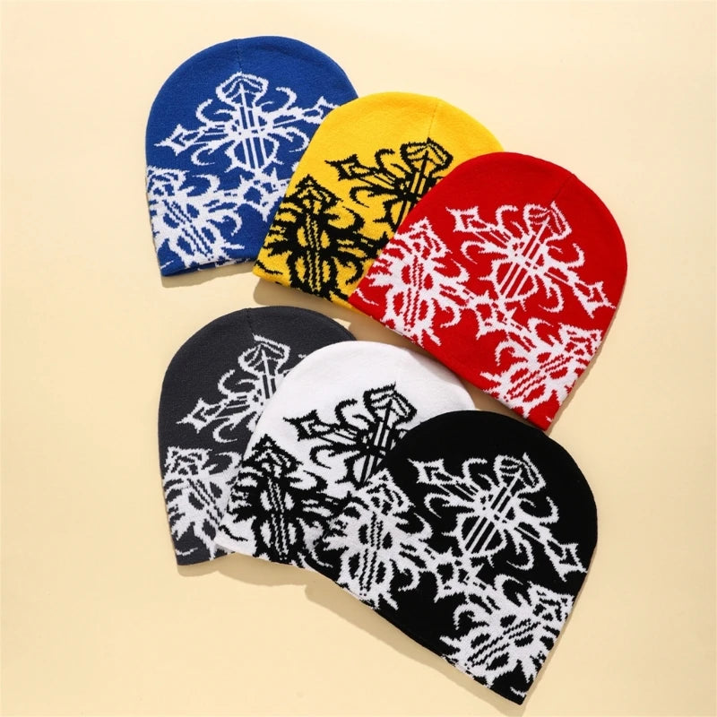 Unisex Cobweb Pattern Beanie