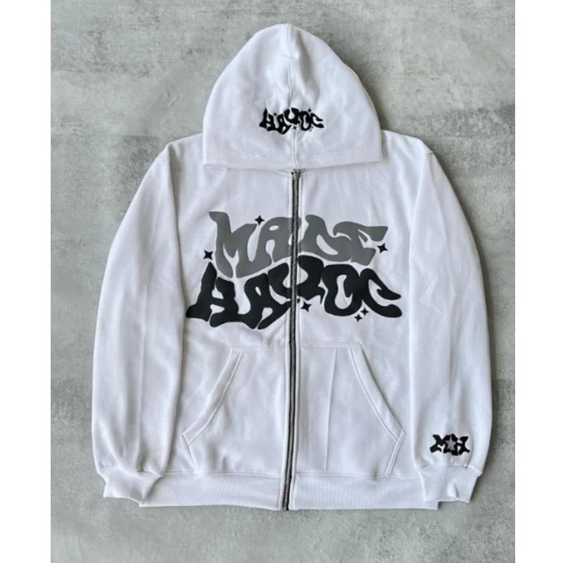 Harajuku Zip Up Hoodie