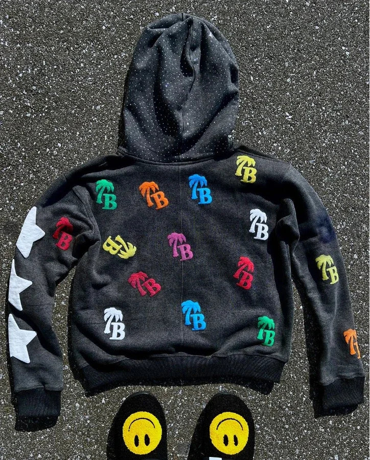 Streetwear zipper hoodie