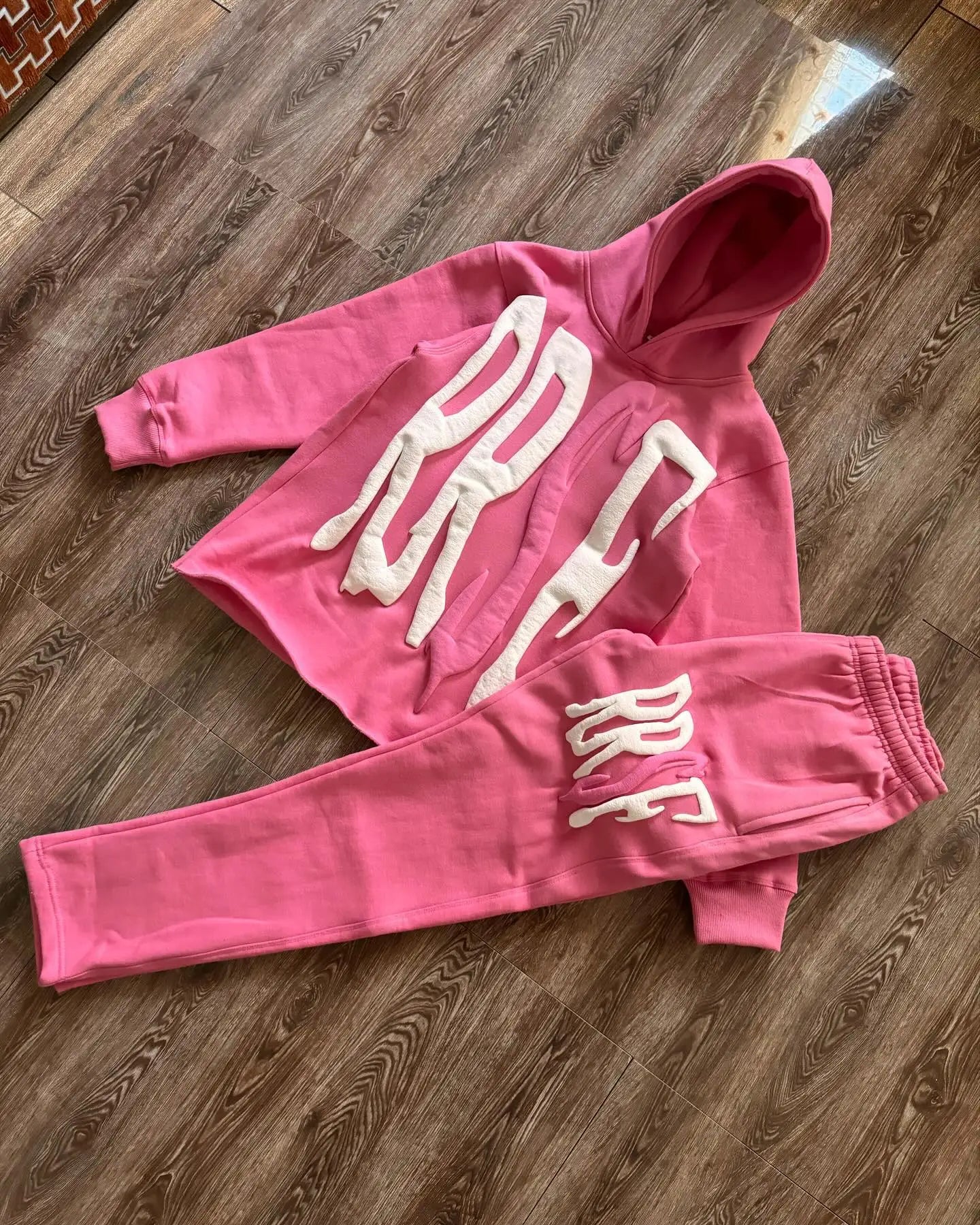 3D Letter Hoodie and Pants Set