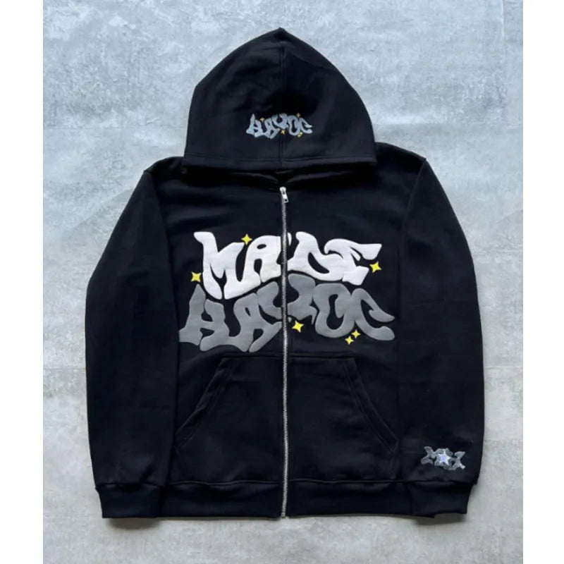 Harajuku Zip Up Hoodie